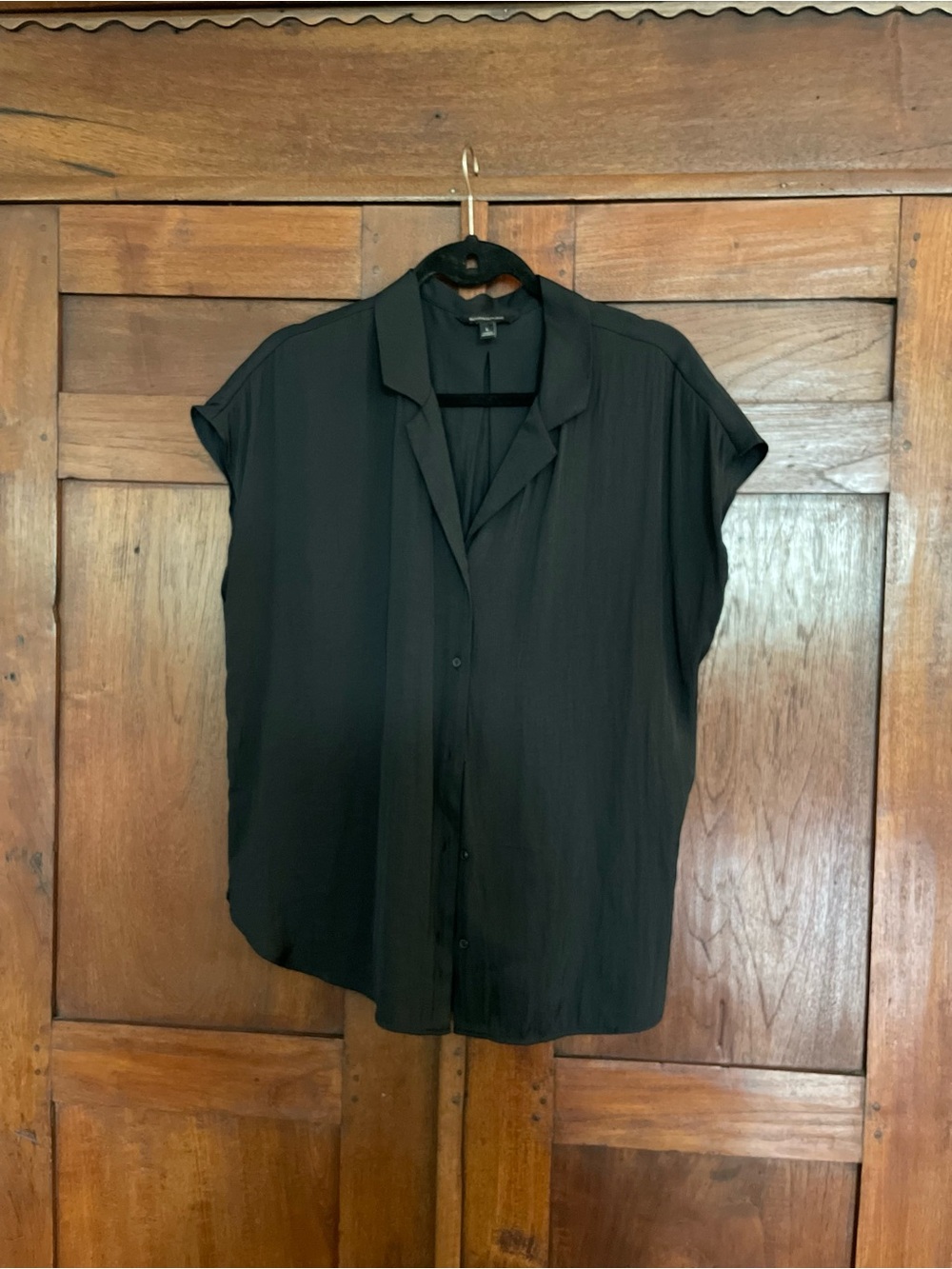 Banana Republic Black Button-Front Blouse